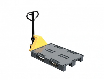 Лёгкий перфорированный пластиковый поддон 1210х810 на трех полозьях