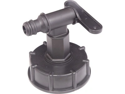 Кран п/э для еврокуба 3/4' с крышкой S60X6, код: 38002