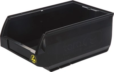 Ящик Milano 350х230х150 PP, черный антистатичный, арт. 5003 ESD, код: 12772
