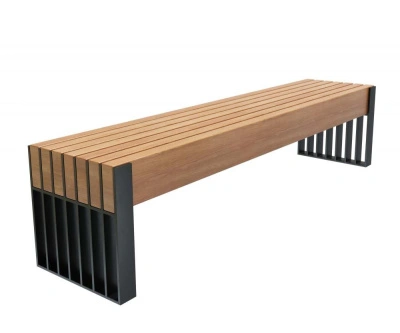 Скамейка стальная «Simple line» без спинки 1,5 м