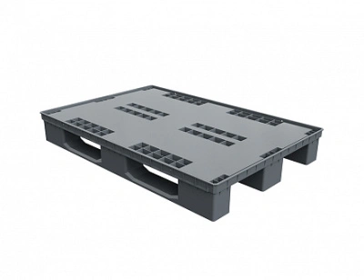 Лёгкий перфорированный пластиковый поддон 1210х810 на трех полозьях