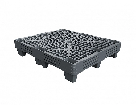 Легкий перфорированный пластиковый поддон 1200х1000 на ножках