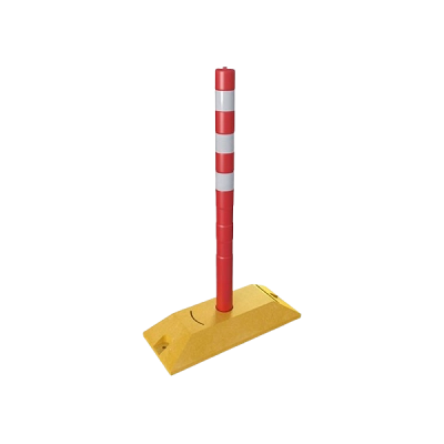 Делиниатор дорожный резиновый ДДР-610 со столбиком сигнальным упругим 900 мм