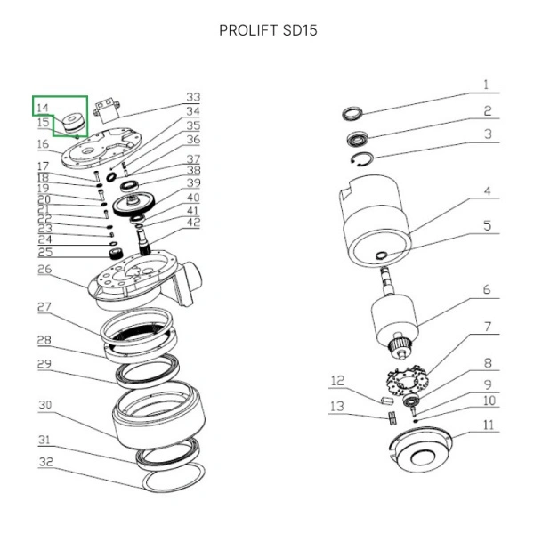 Катушка электромагнитного тормоза для штабелеров SDR 1-1,2 т, SDR1635, для тележек SD15