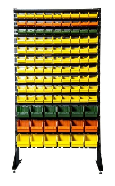 Стеллаж с пластиковыми ящиками 1802-3/7/3