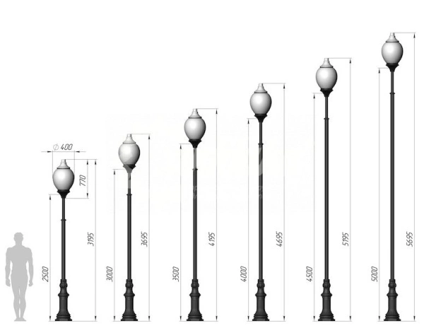 Фонарь уличный «Лотос - 1» со светильником 5,195 м