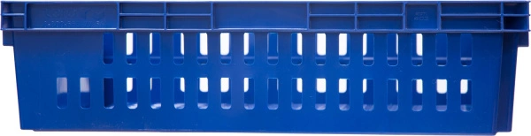 Ящик перфорированный 600×400×152, арт.: 403-2, объём 27, синий, код: 17741