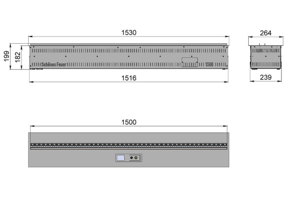 Электрический очаг Schones Feuer 3D FireLine 1500 Blue Pro (с эффектом cинего пламени) 