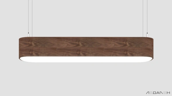 Овальный светильник WOOD OVALE 6000K 92W, корпус Американский орех