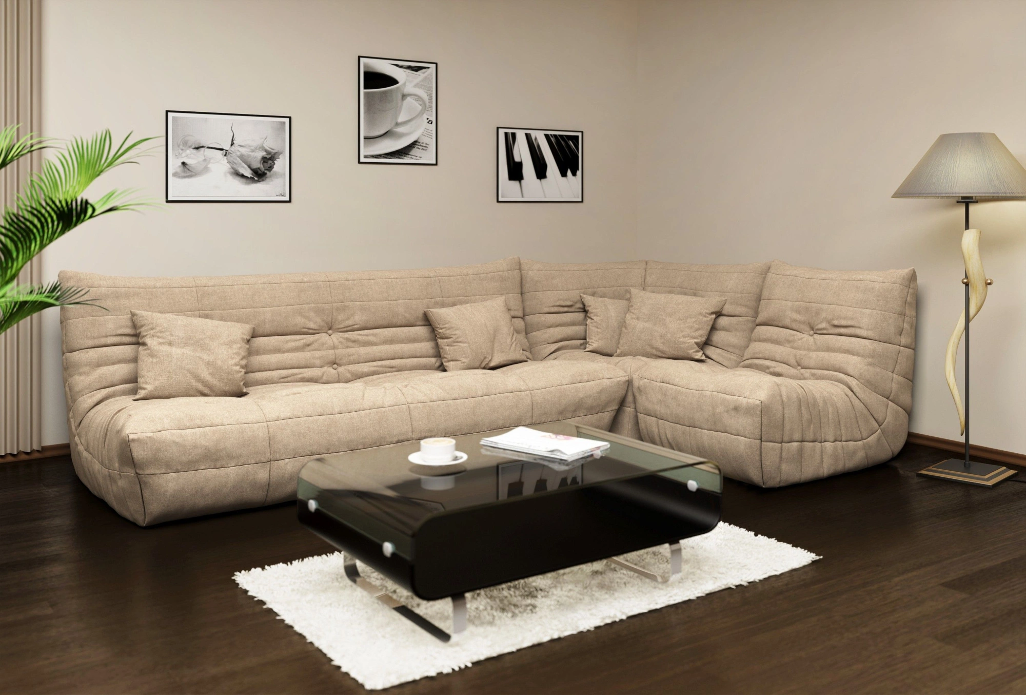 Диван ДеФранс (Француз) 3-х местный Мейджик эко кожа - премиум