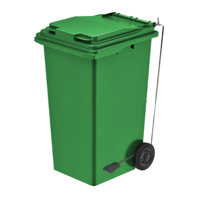 Мусорный контейнер 240л. на 2 колесах с педалью 